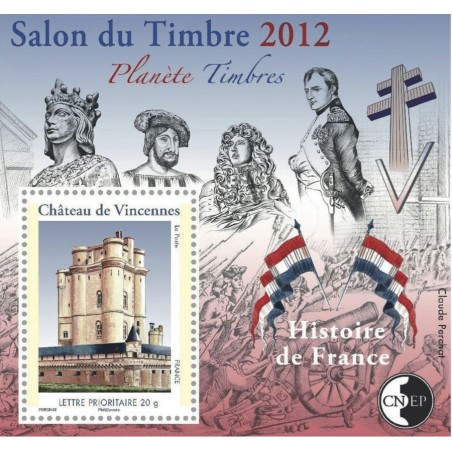 Bloc CNEP Yvert No 61 Planète timbre 2012 Donjon de Vincène