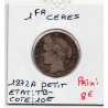 1 Franc Cérès 1872 petit A Paris TB-, France pièce de monnaie