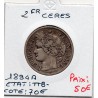 2 Francs Cérès 1894 TTB, France pièce de monnaie