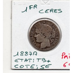 1 Franc Cérès 1887 TB+,...