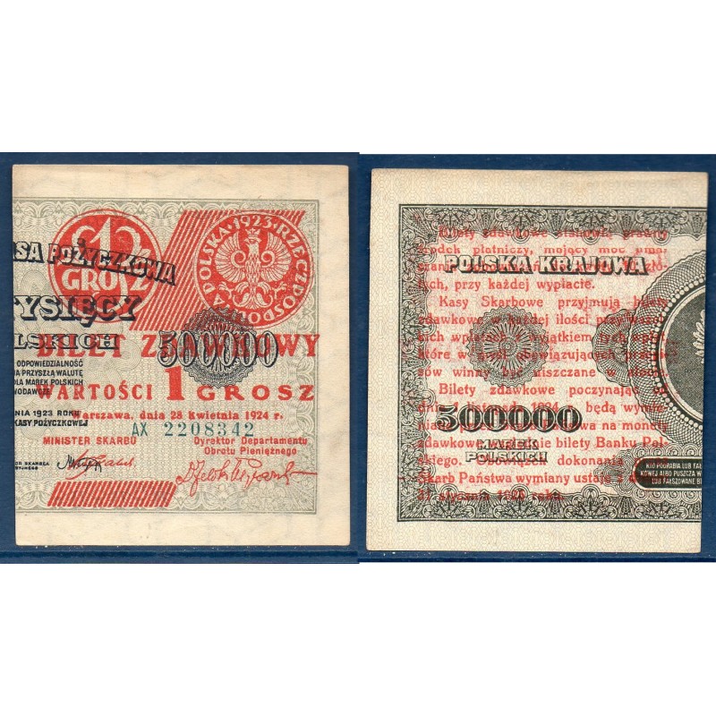 Pologne Pick N°42b, Spl Billet de banque de 1 Grosz 1924