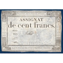 Assignat 100 francs 18 Nivose an 3 TTB- signature Lenoir Musz 49