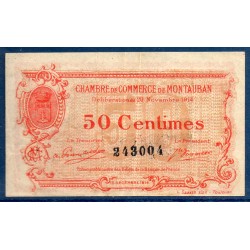 Montauban 50 centimesTTB 20.11.1914 Pirot 83.1 Billet de la chambre de Commerce
