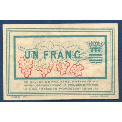 Bezier 1 franc TTB 9.6.1916 Pirot 27.15 Billet de la chambre de Commerce