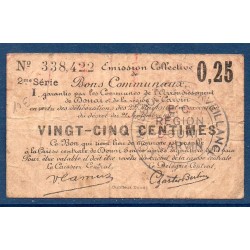 Douai Bon Communal 25 centimes TB- 22.5.1916 pirot 59-754 Billet