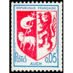 Timbre France Yvert No 1468a roulette Blason d'Auch