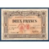 Lure 2 francs TTB 9.9.1918 Pirot 76.30 Billet de la chambre de Commerce