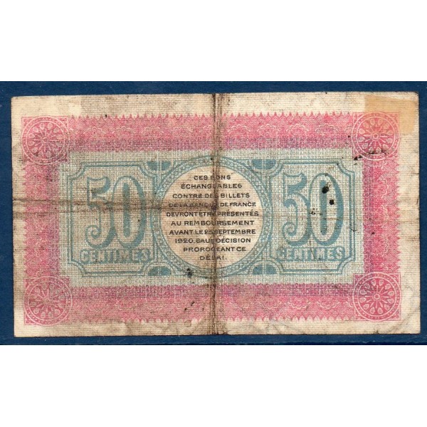 Lure 50 centimes B 25.9.1915 Pirot 76.13 Billet de la chambre de Commerce