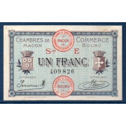 Macon, Bourg 1 franc TTB 27.4.1920 Pirot 78.12 Billet de la chambre de Commerce