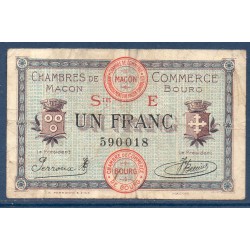 Macon, Bourg 1 franc TB 27.4.1920 Pirot 78.12 Billet de la chambre de Commerce
