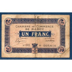 Nancy 1 franc B 1.12.1916 Pirot 87.8 Billet de la chambre de Commerce