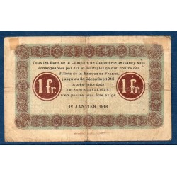 Nancy 1 franc B 1.12.1916 Pirot 87.8 Billet de la chambre de Commerce