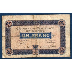 Nancy 1 franc B 1.12.1916 Pirot 87.11 Billet de la chambre de Commerce