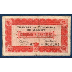 Nancy 50 centimes TB 1.12.1916 Pirot 87.10 Billet de la chambre de Commerce