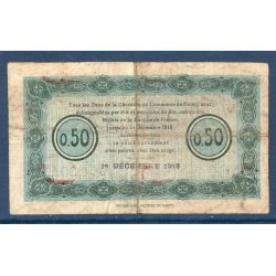 Nancy 50 centimes TB 1.12.1916 Pirot 87.10 Billet de la chambre de Commerce