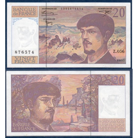 20 Francs Debussy Sup 1997 Billet de la banque de France