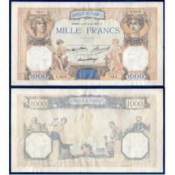 1000 Francs Cérès et Mercure TTB 22.4.1937 Billet de la banque de France