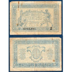 50 centimes B Trésorerie aux armées 1919 série Z Billet du trésor Central