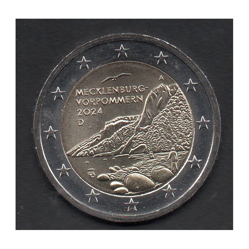 2 euro commémorative Allemagne 2024 Mecklembourg piece de monnaie €