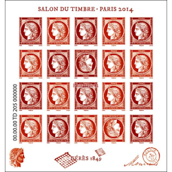 Bloc Feuillet France F4871 Salon Paris Cérès 1849 2014