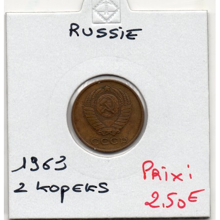Russie 2 Kopecks 1963 TTB, KM Y127 pièce de monnaie