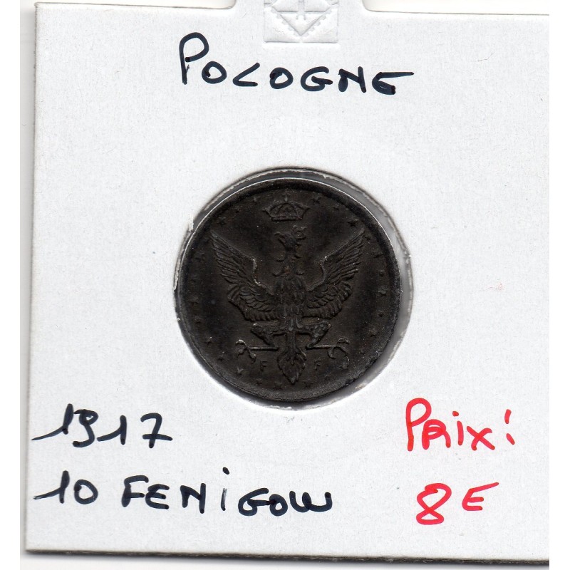 Pologne 10 Fenigow 1917 TTB, KM Y6 pièce de monnaie