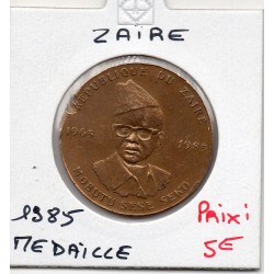 Zaire jeton ou medaille 1985 TTB, pièces de monnaie