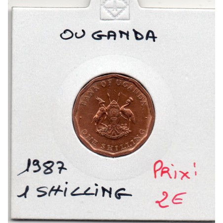 Ouganda 1 shilling 1987 FDC, KM 27 pièce de monnaie