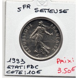 5 francs Semeuse Cupronickel 1993 FDC, France pièce de monnaie