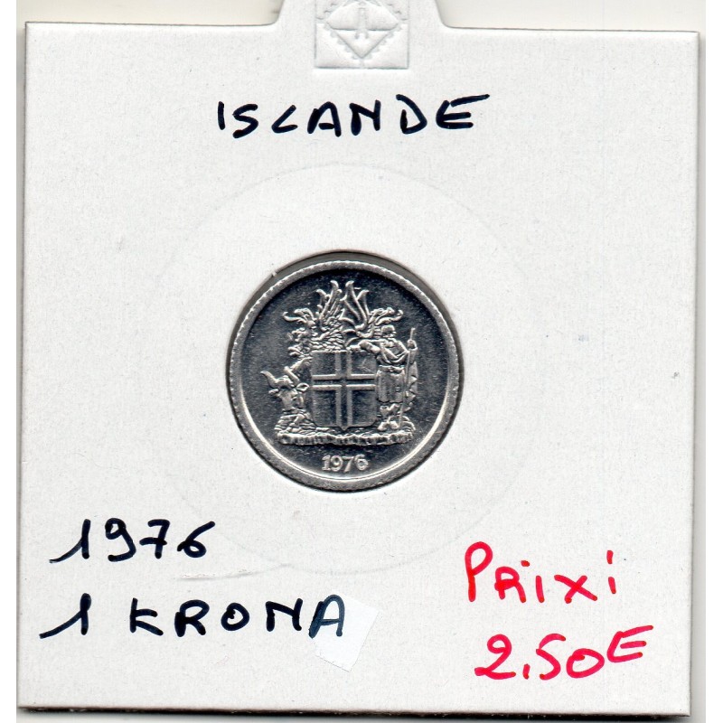 Islande 1 Krona 1976 FDC KM 23 pièce de monnaie