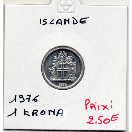 Islande 1 Krona 1976 FDC KM 23 pièce de monnaie