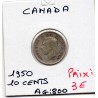 Canada 10 cents 1950 TTB, KM 43 pièce de monnaie