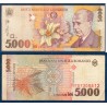 Roumanie Pick N°107b, TTB Billet de banque de 5000 leï 1998