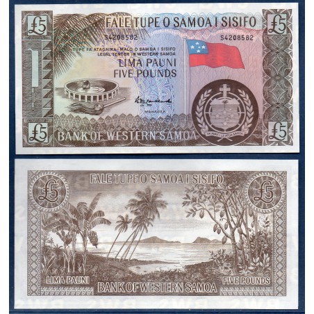 Samoa Pick N°15CS, Neuf Billet de banque de 5 Pauni pounds 2020