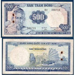 Viet-Nam Sud Pick N°23a, TTB- Billet de banque de 500 dong 1966