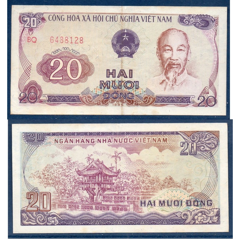 Viet-Nam Nord Pick N°94, TTB Billet de banque de 20 dong 1985