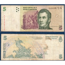 Argentine Pick N°353a, Billet de banque de 5 Pesos 2003