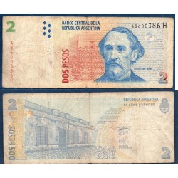 Argentine Pick N°352, TB Billet de banque de 2 Pesos 2002