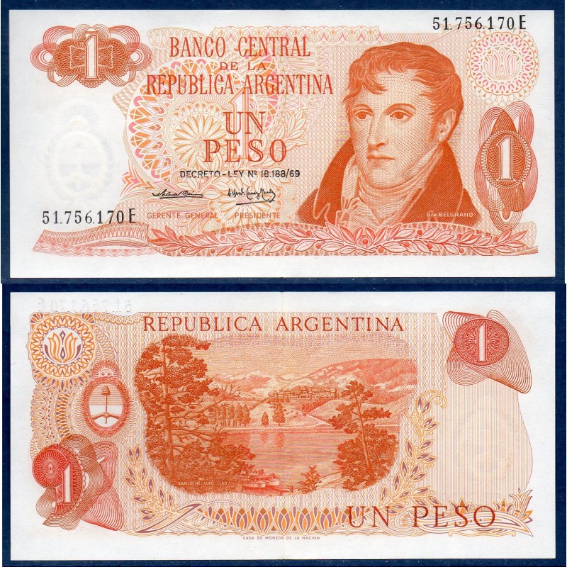 Argentine Pick N°293, Spl Billet de banque de 1 Peso 1974
