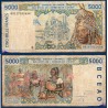 BCEAO Pick 713Km pour le Senegal B, Billet de banque de 5000 Francs CFA 2003