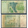 BCEAO Pick 117Ap pour la Cote d'Ivoire, Billet de banque de 5000 Francs CFA 2016
