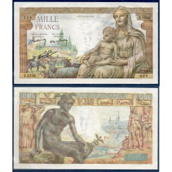 1000 Francs Déméter Sup+ 2.6.1943 Billet de la banque de France