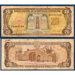 Republique Dominicaine Pick N°120c, B Billet de banque de 20 Pesos oro 1985-1987