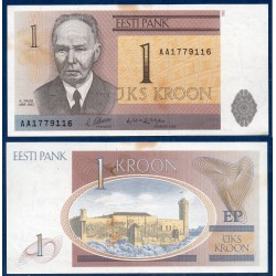 Estonie Pick N°69a, TTB Billet de banque de 1 Kroon 1992
