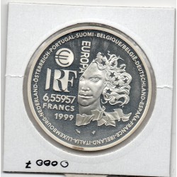 6.55957 francs argent BE 1999 Europa Art Grec et Romain pièces de monnaies de Paris