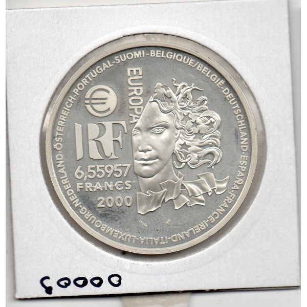 6.55957 francs argent BE 2000 Europa Art classique et baroque pièces de monnaies de Paris