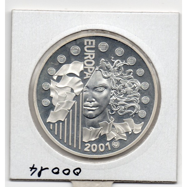 6.55957 francs argent BE 2001 Parité Franc euro pièces de monnaies de Paris