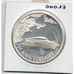 1 1/2 euro argent BE 2002 Traversée de Lindbergh pièces de monnaies de Paris