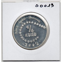1/4 euro argent BE 2002 euro des enfants pièces de monnaies de Paris