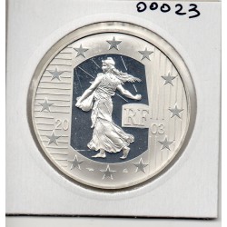 1 1/2 euro argent BE 2003 Semeuse, Carte de l'europe pièces de monnaies de Paris